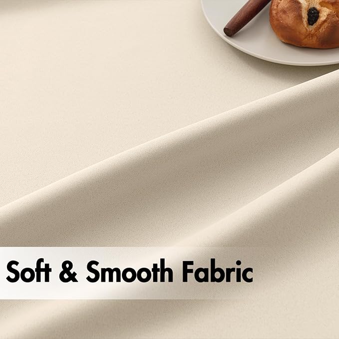 ANRODUO Back Tab Blackout Curtains for Bedroom Living Room, Rod Pocket Pinch Pleated Thermal Insulated Room Darkening Curtains 84 Inches Long 2 Panels, Cream Beige, 42 x 84 Inch