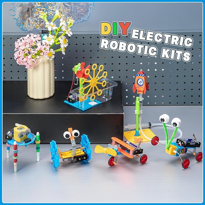 STEM Robotics Kits for Kids Age 8-12 8-10, Science Kits for Kids 5-7, STEM Toys for Boys Age 6 7 8 9 10 12 13 14 Girls Boys Birthday Gifts, Robot Building Crafts 6-8 Engineering Motor Set