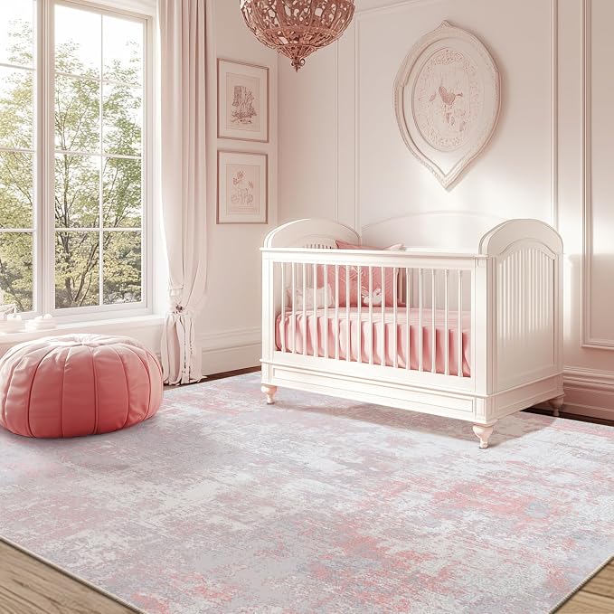 RELEANY Washable Area Rugs 5'x7' Non-Slip Modern Abstract Soft - Image 2