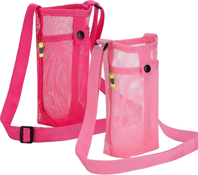 Tainehs Water Bottle Holder Carrier with Adjustable Shoulder Strap - Beach & Sports Bottle Bag for Hiking, Gym, Camping, Walking, Travel