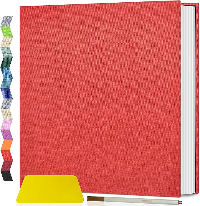 Popotop Photo Album Self Adhesive Scrapbook Album for 4x6 5x7 8x10 Pictures DIY Photo Book as Scrapbooking Supplies Kits, Birthday Gifts for Women Mom Wedding Baby Family Travel