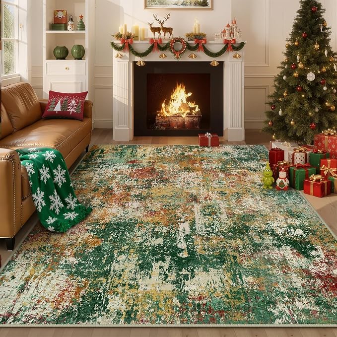 RELEANY Washable Area Rugs 5'x8' Non-Slip Modern Abstract Soft by RELEANY