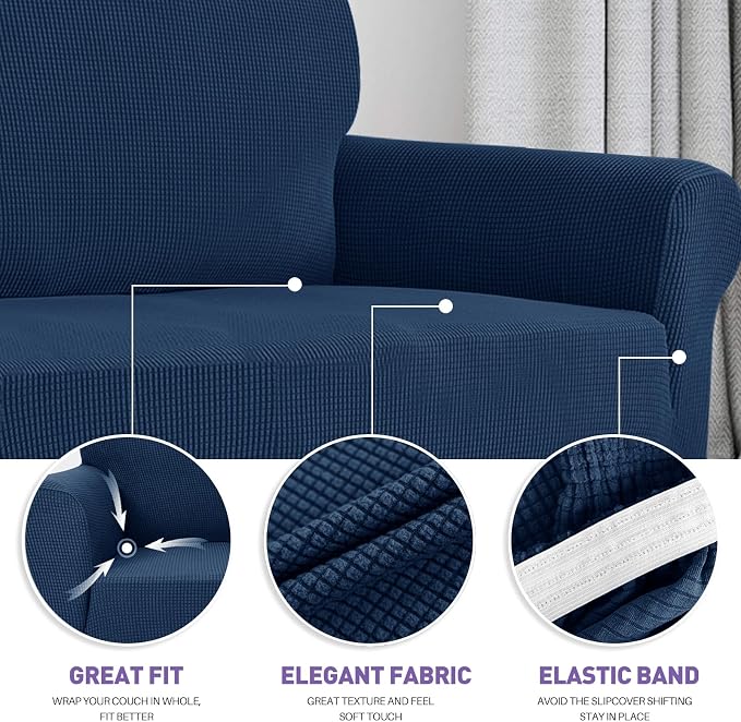 ZNSAYOTX Super Stretch Couch Cover Universal Sofa Covers - Image 3