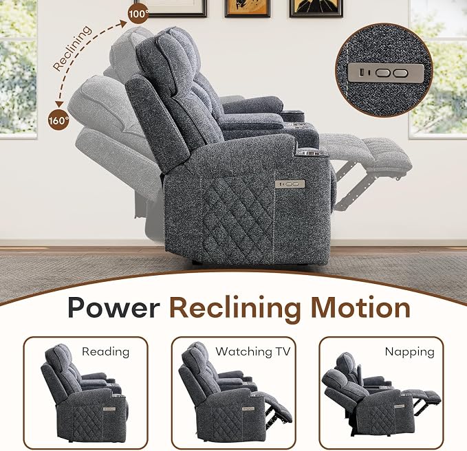 HAOMARKETS 3-Piece Recliner Sofa Set - Image 3