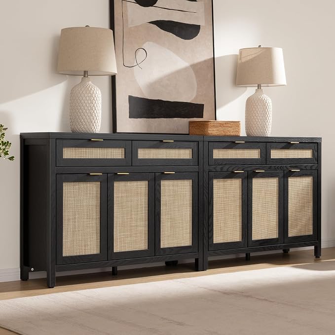 SICOTAS Rattan Sideboard Buffet Cabinet by SICOTAS