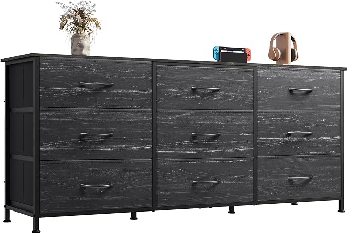 WLIVE 54''W Dresser for Bedroom, 65 inch TV, Wide Chest of Drawers by WLIVE