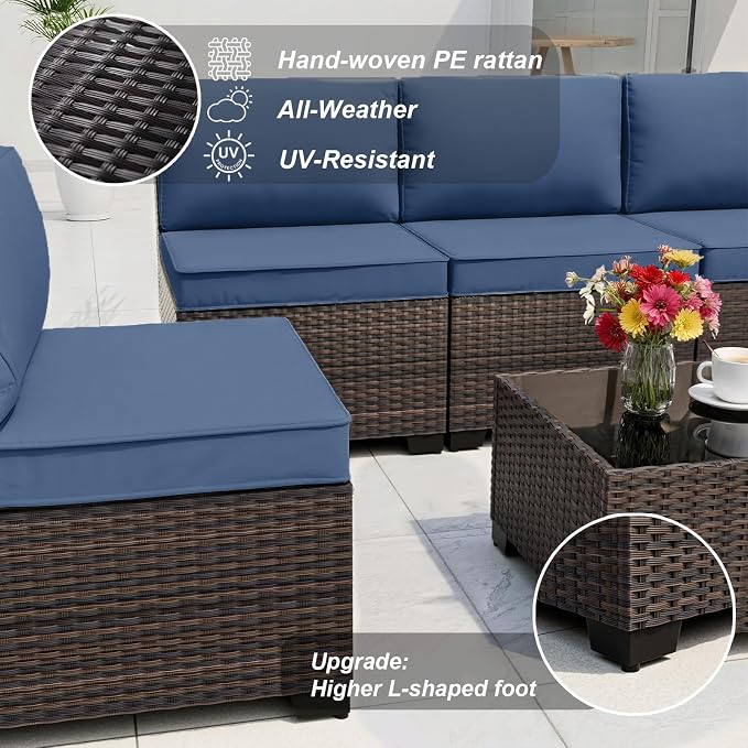 ALAULM 10 Pieces Patio Furniture Set - Image 4
