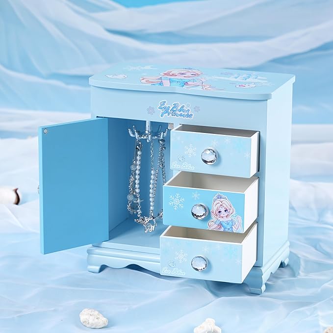 Music Jewelry Box for girls Pink Princess Castle girls jewelry box Little girl birthday christmas Gift kids jewelry box Organizer