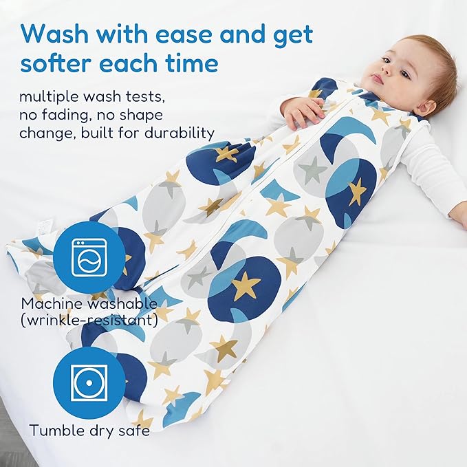 TotAha Sleep Sack 12-18-24 Months 3-Pack, Buttery Soft Baby Wearable Blanket, Light Baby Sleeping Bag with 2-Way Zippers for Boys and Girls, 0.5 TOG