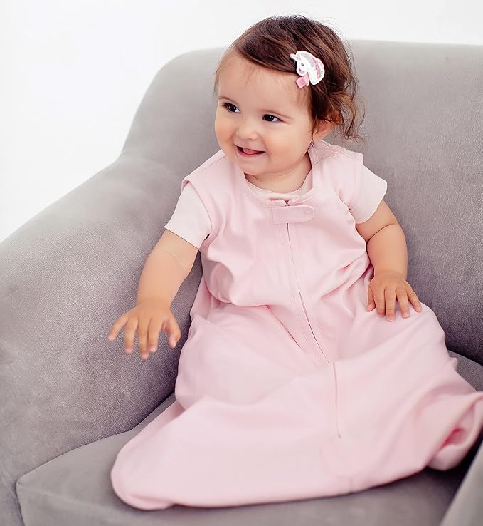 Mama Cheetah Baby Sleep Sack 0.5 TOG, Organic Cotton Baby Wearable Blanket with Two-Way Zipper, Swaddle Transition Baby Sleeping Bag for Newborn Infant Toddler Boy Girl, 6-12 Month