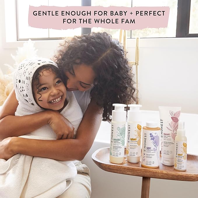 The Honest Company 2-in-1 Cleansing Shampoo + Body Wash for Sensitive Skin | Gentle for Baby | Naturally Derived, Tear-free, Hypoallergenic | Fragrance Free, 10 fl oz