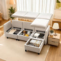 VEVOR Modular Sectional Sofa, 3-Seater Modular Sofa by VEVOR