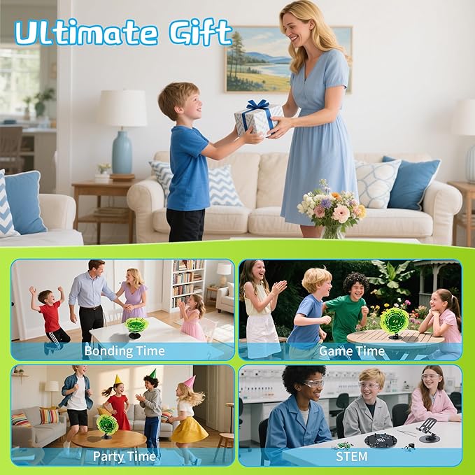 STEM DIY Toys Hand Assembly Electronic Spin The Wheel | Science Craft Kit for Kids Ages 8-9-10-11-12-13-14-15+ Years Old | Educational Gifts for Boys&Girls | Video Guide | (Fire Wheel-Fox Blazer)