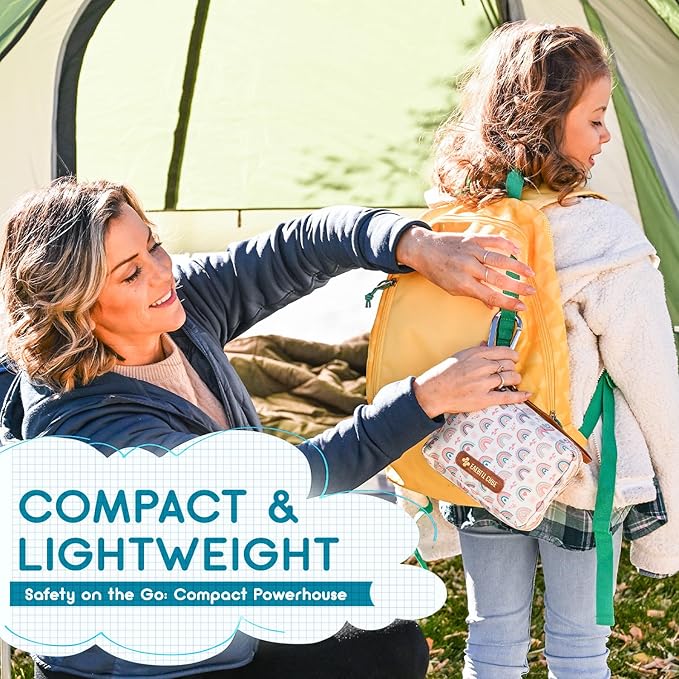 EVERLIT Care Rescue Pack | Family-Friendly First Aid Kit for Kids with 200 Pcs Medical Supplies | Travel-Friendly Compact Storage Bag for Home, Car, Travel, Camping, Adventure (Christmas)