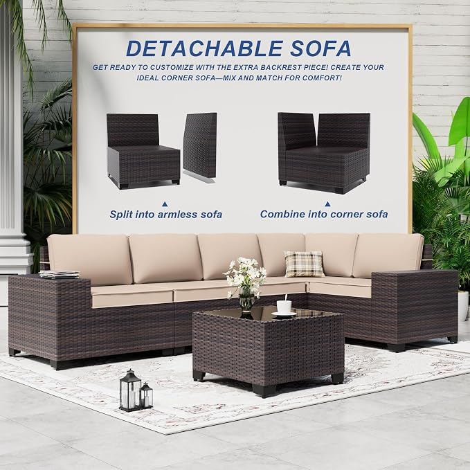 9 Pieces Patio Furniture Set - Image 8