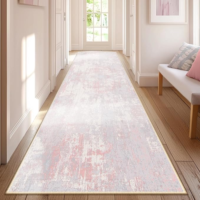 RELEANY Washable Area Rugs 2'x8' Non-Slip Modern Abstract Soft - Image 3