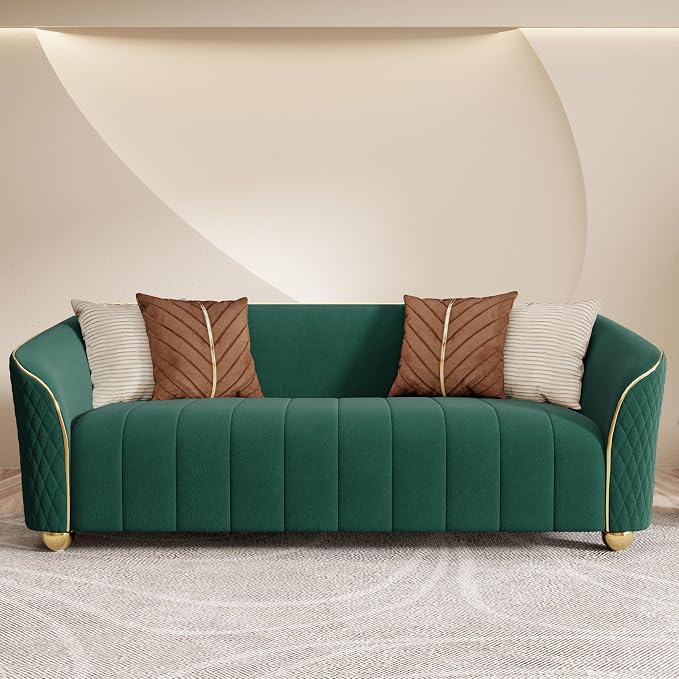 3-Piece Luxury Velvet Sofa Set for Living Room, Elegant Design Couch Set - Image 7