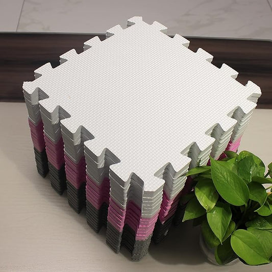 MQIAOHAM® 25 Pieces Puzzle Play Mats, Soft Baby Play Mat, Kids Interlocking Foam Floor Tiles, Toddlers Carpet Playmats G301025-101103112