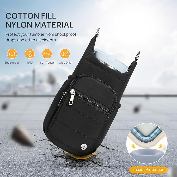 Telena Water Bottle Holder with Strap RFID Crossbody Bags for Women for Walking, Hiking, Cycling