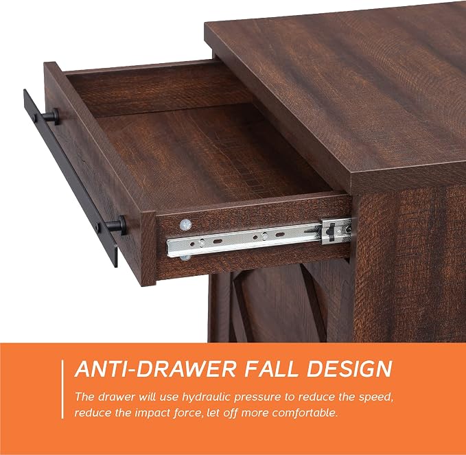 WAMPAT 24.3-inch Tall Farmhouse End Table - Image 3