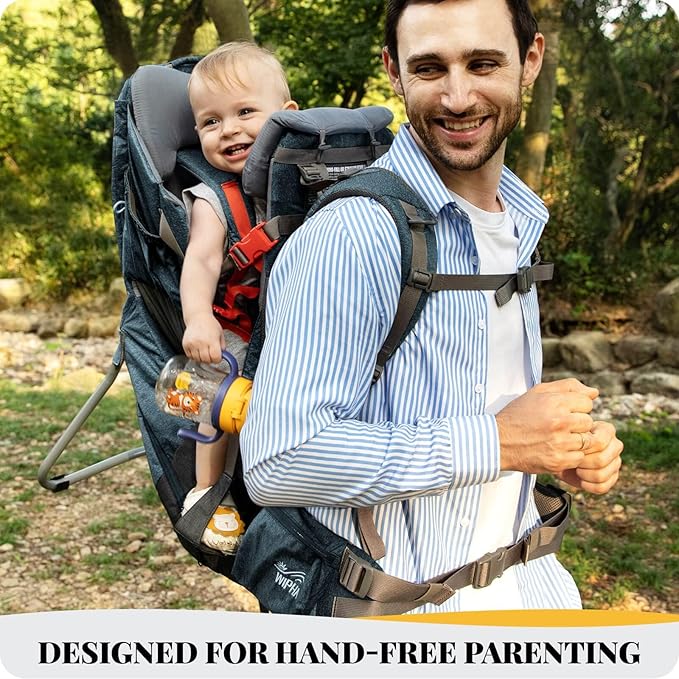 WIPHA Upgraded Baby Carrier, Hiking Backpack with Ergonomic Pro Design, Lightweight Large Capacity Toddler Carrier