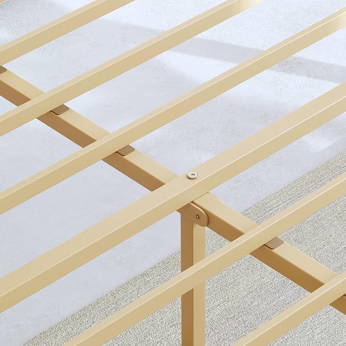 BOSRII 12in High Solid Bamboo Wood Platform Twin XL Bed Frame - Image 8
