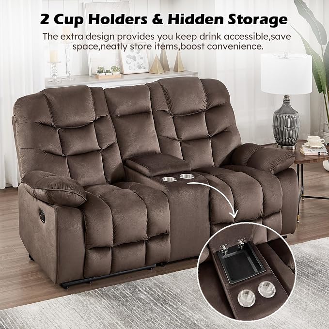 HAOMARKETS 2-Piece Recliner Sofa Set, Include Single Power Recliner Chair - Image 5