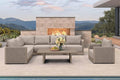 PURPLE LEAF Patio Furniture Set 8 Pieces Patio Seating Sofas Aluminum Furniture by PURPLELEAF
