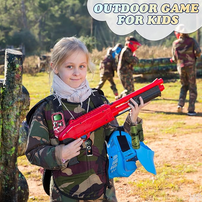 Walkie Talkies for Kids Toys Boys Gifts Aged 5+ Long Range 2 Way Radio for Camping Hunting Hiking Outdoor Game 6 7 8 9 10 Year Old Birthday Present for Kids