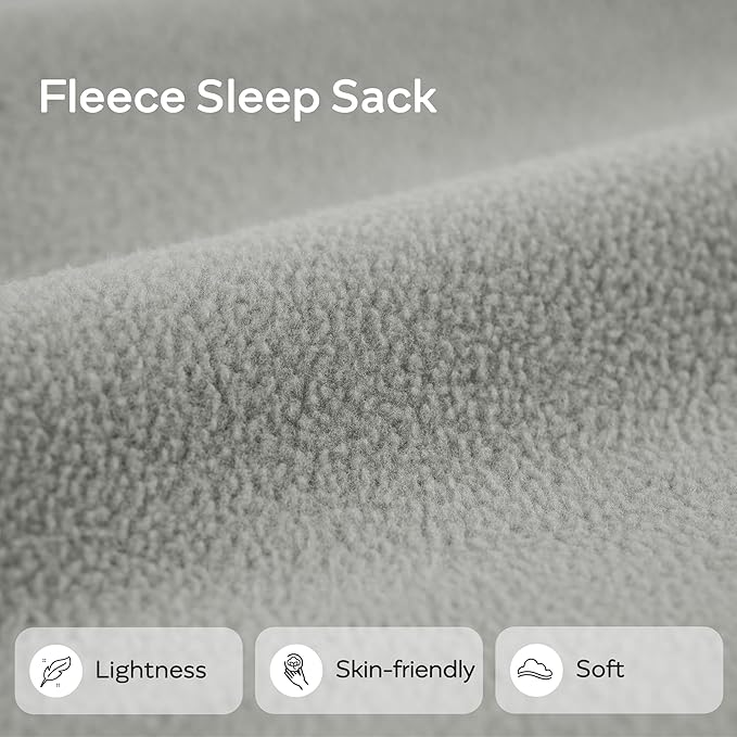 JELLYMONI Fleece Baby Sleep Sack 12-18 Months, 2 Pack 1.5 TOG Baby Wearable Blanket Winter Infant Sleeping sack with 2-Way Zipper, Warm Toddler Sleep Sack