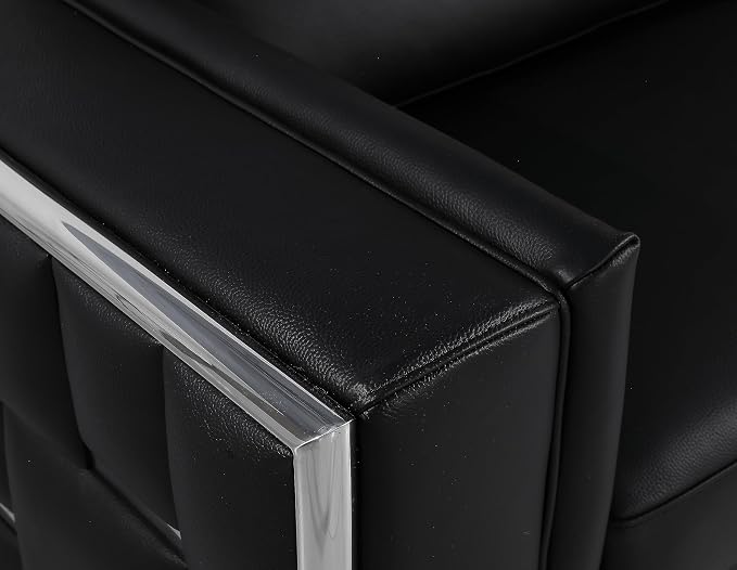 Blackjack Furniture Catania Modern Top Grain Italian Leather Sofa Set - Image 7