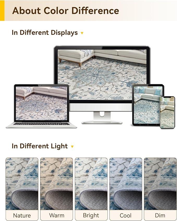 RELEANY Area Rugs 2'6"x4' Kitchen Rugs Entry Rug Small Rugs - Image 7