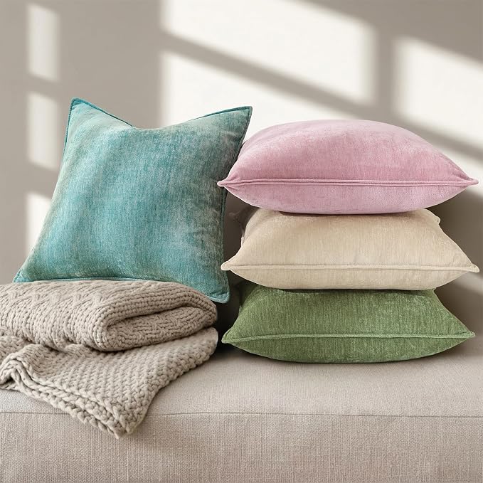 decorUhome Summer Couch Throw Pillow Covers 20x20 Set of 2, Decorative Soft - Image 5