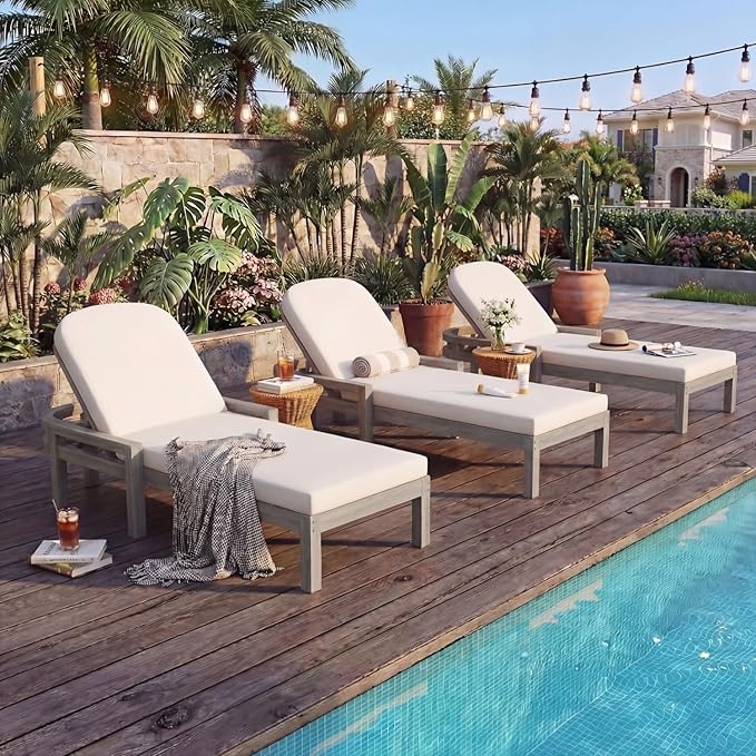 Outdoor Chaise Lounge Chair, Patio Chaise Lounge Recliner - Image 3