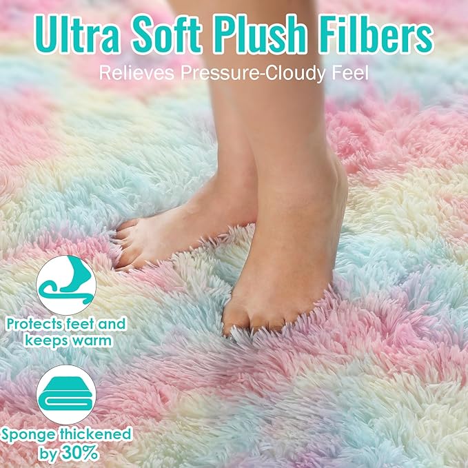 PAGISOFE Fluffy Vibrant Area Rugs - Image 5