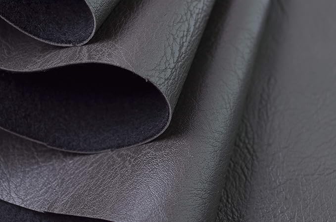 Wento Thick 2 Yard Faux Leather Fabric Soft Skin Grain PU Leather Fabric - Image 3