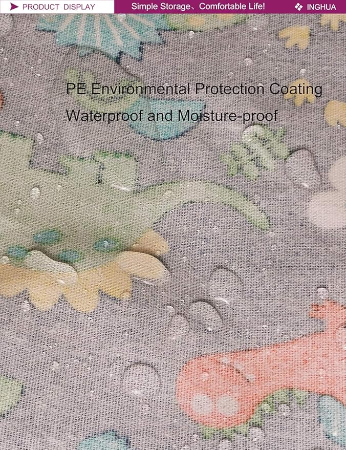 Rectangular Storage Basket Fabric Organizer Bin for Toys,Books,Clothes,Gifts,Pets-Perfect for Home,Office,Nursery,Dorm,Shelf(Rec Forest Dinosaurs)