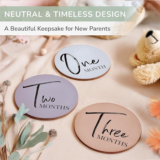 Tiny Trees® Baby Monthly Milestones, Monthly Milestone Signs, Baby Announcement, Baby Age Milestone Keepsakes and Photo Props