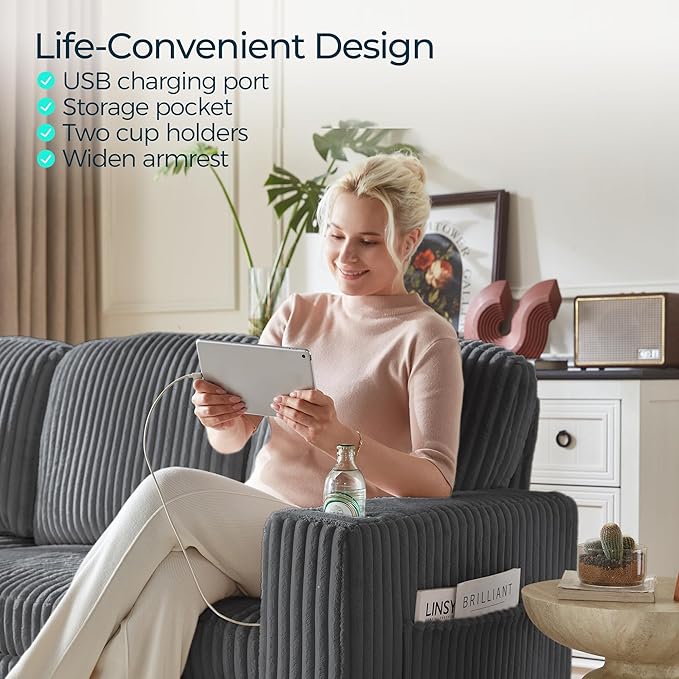 LINSY HOME Sectional Sleeper Sofa - Image 8