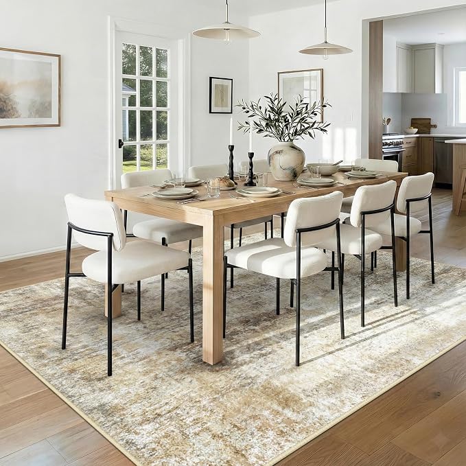 RELEANY Washable Area Rugs 6'x8' Non-Slip Modern Abstract Soft - Image 3