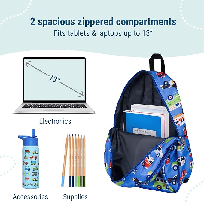 Wildkin 15-inch Kids Backpack – Durable, Padded, Adjustable for School & Travel - Heroes