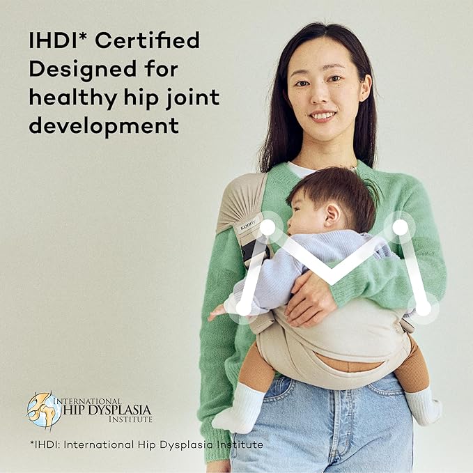 Konny Baby Carrier Hip Seat, Dual Support IHDI Certified with Two Safety Pads, Adjustable Wraps Sling Wearable One Size Fits All, Baby Essentials for 6 to 48 Months up to 44 lbs -Mocha