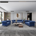 RARZOE 3 Pieces of Living Room Furniture Sofa Sets, Modern Velvet Chesterfield by RARZOE