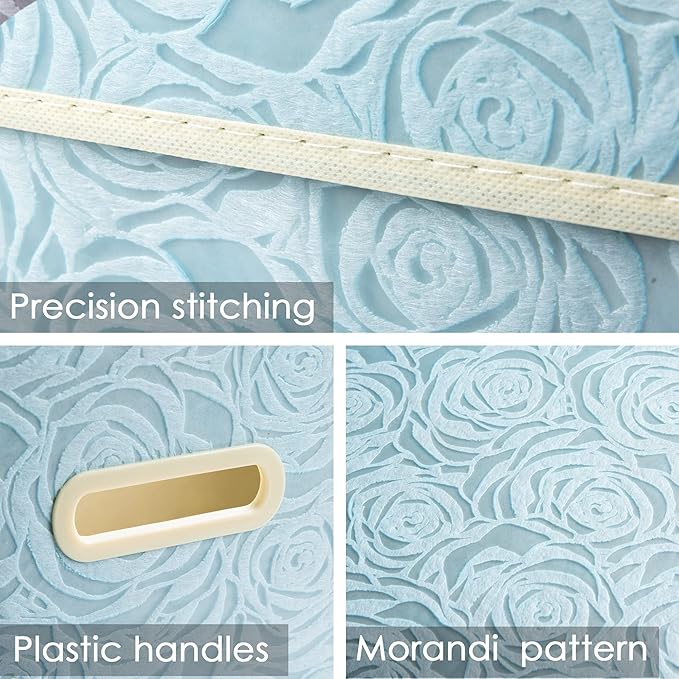 PRANDOM Larger Collapsible Storage Cube with Lid [1-Pack] Fabric Decorative Storage Bins Box Organizer Container Basket with Cover Handles for Bedroom Closet Living Room 17.7x11.8x11.8 Inch