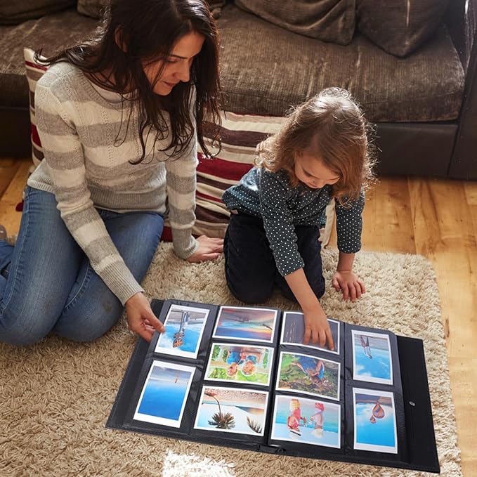 RECUTMS Photo Album 4x6 1000 Pockets Photos, Extra Large Capacity Family Wedding Picture Albums Holds 1000 Horizontal and Vertical Photos (Black)