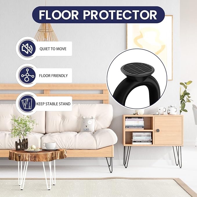 SMARTSTANDARD 6 Inch Heavy Duty Hairpin Furniture Legs, Metal Home DIY Projects - Image 5