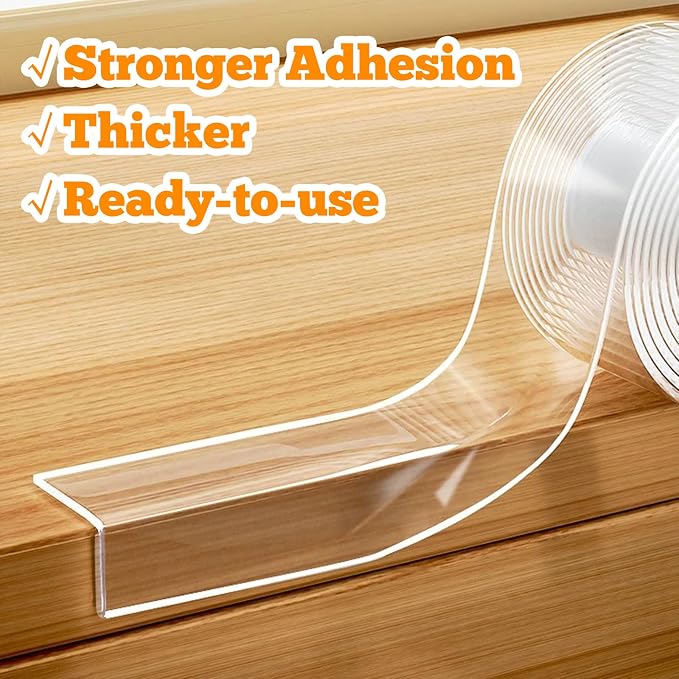 Clear Soft Corner Protectors for Furniture Strip, 1.18 in x 13.12 FT Edge Bumper - Image 7