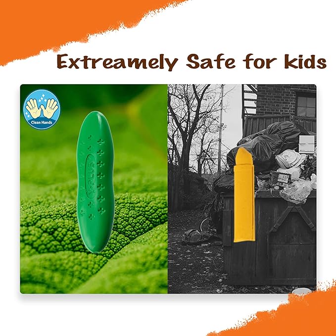 YPLUS Peanut Crayons Set for Kids, Art Case with 24 Colors Crayons and Wall Sticker Paper Rolls, Non-Toxic Toddler Coloring Supplies Stocking Stuffers for Kids Toddler