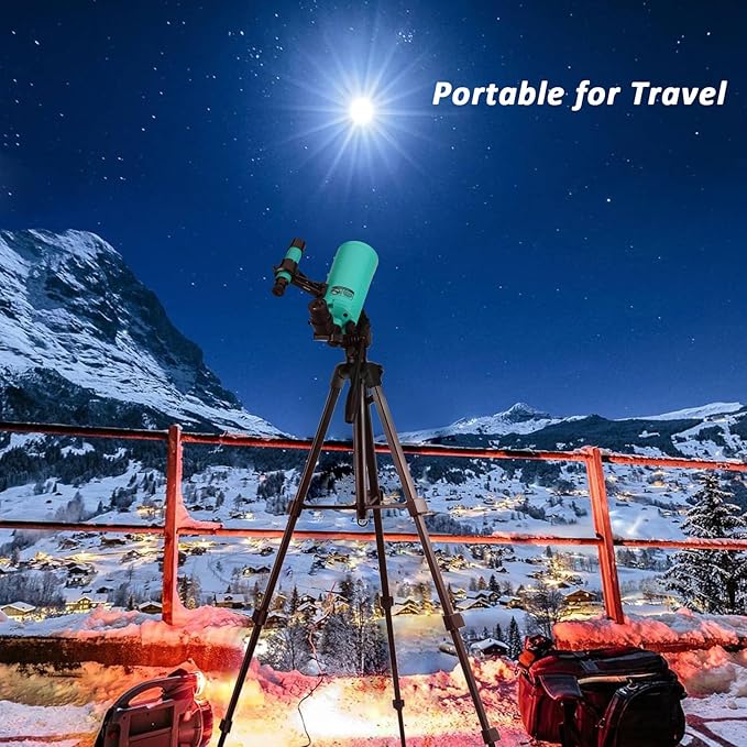 Maksutov-Cassegrain Telescope, Mak60 Telescopes for Kids Adults 750x60mm, Compact Portable for Travel, Beginner Astronomy Telescope with Adjustable Tripod Finderscope and Phone Adapter