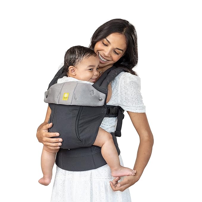 LÍLLÉbaby Complete All Seasons Ergonomic 6-in-1 Baby Carrier Infant to Toddler with Lumbar Support (7-45 Pounds), 360 Degree Baby Wearing & Multi-Position, Inward & Outward Facing (Charcoal & Silver)